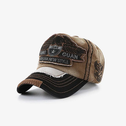 Unisex Washed Cotton Peaked Cap Fashion Letters Baseball Caps For Men Women