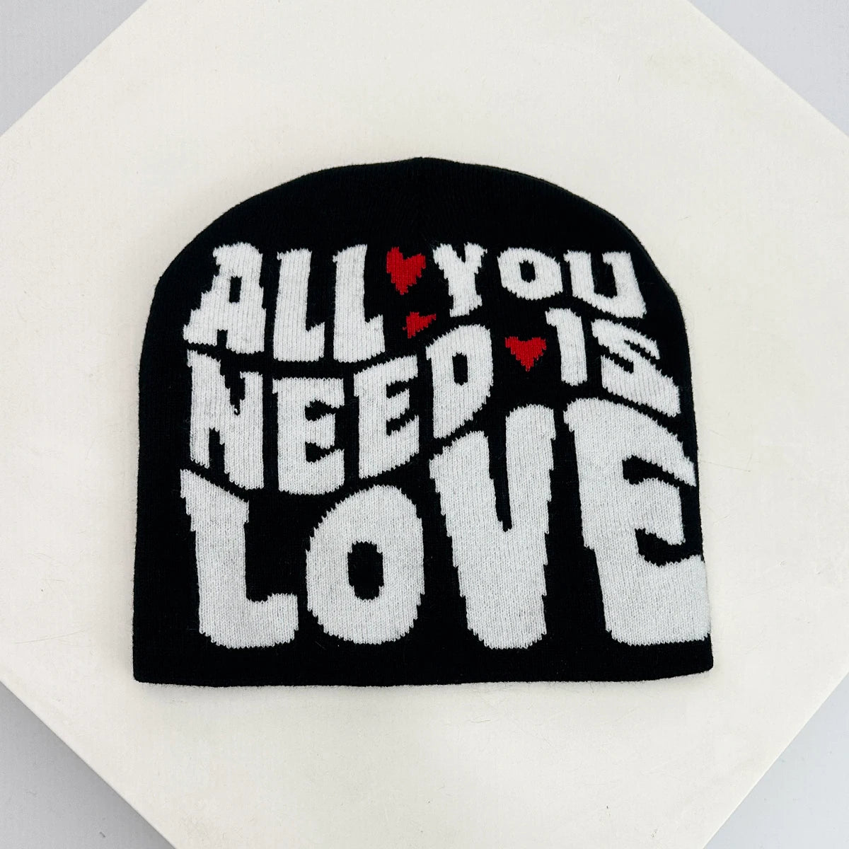 New Unisex Niche Color Block Letter Knitted Hats