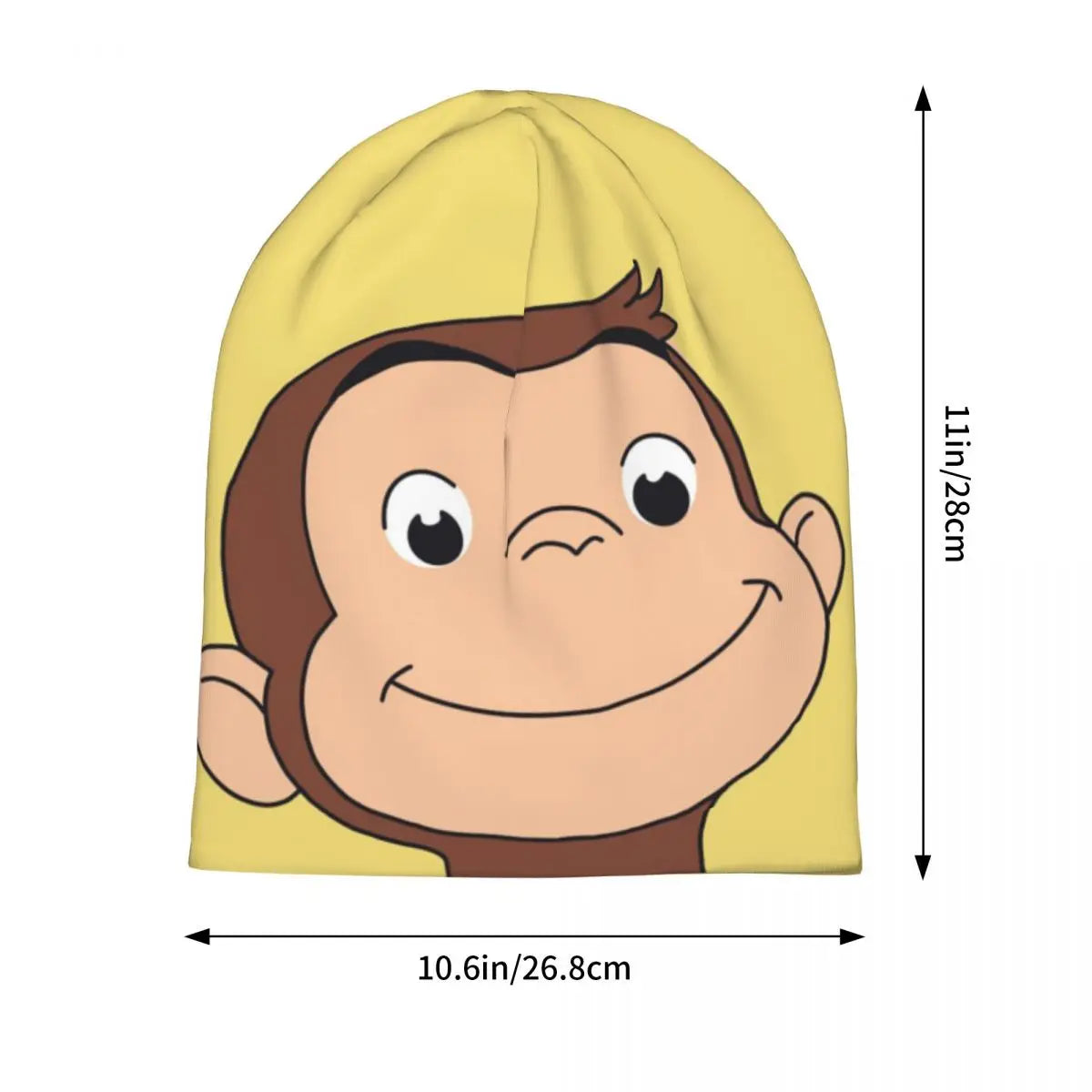 Curious George Brown Monkey Unisex Adult Beanies Caps Knitted Bonnet Hat