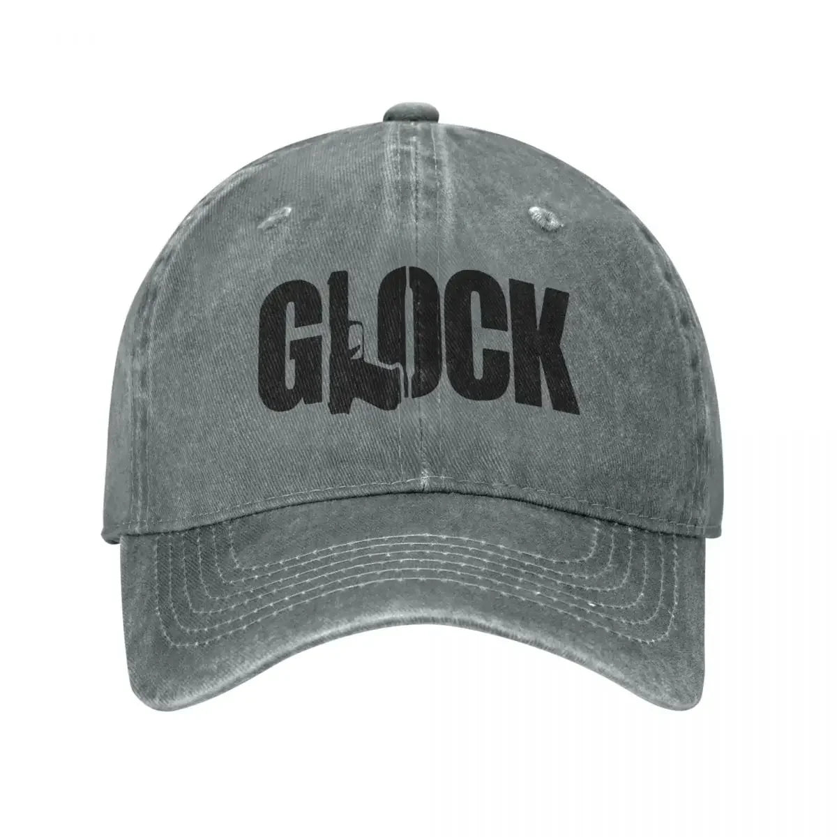 Glock Tactical Shooting Gun Baseball Caps Distressed Denim Snapback Cap