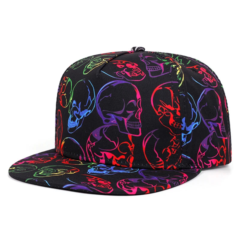 Fashionable Baseball Hat Printed Skeleton Street Hip Hop