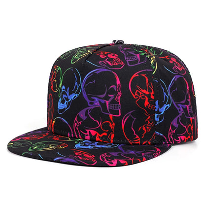 Fashionable Baseball Hat Printed Skeleton Street Hip Hop