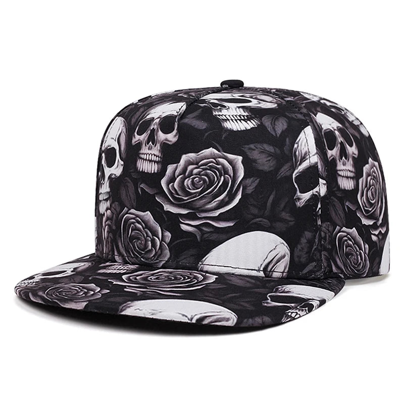 Fashionable Baseball Hat Printed Skeleton Street Hip Hop