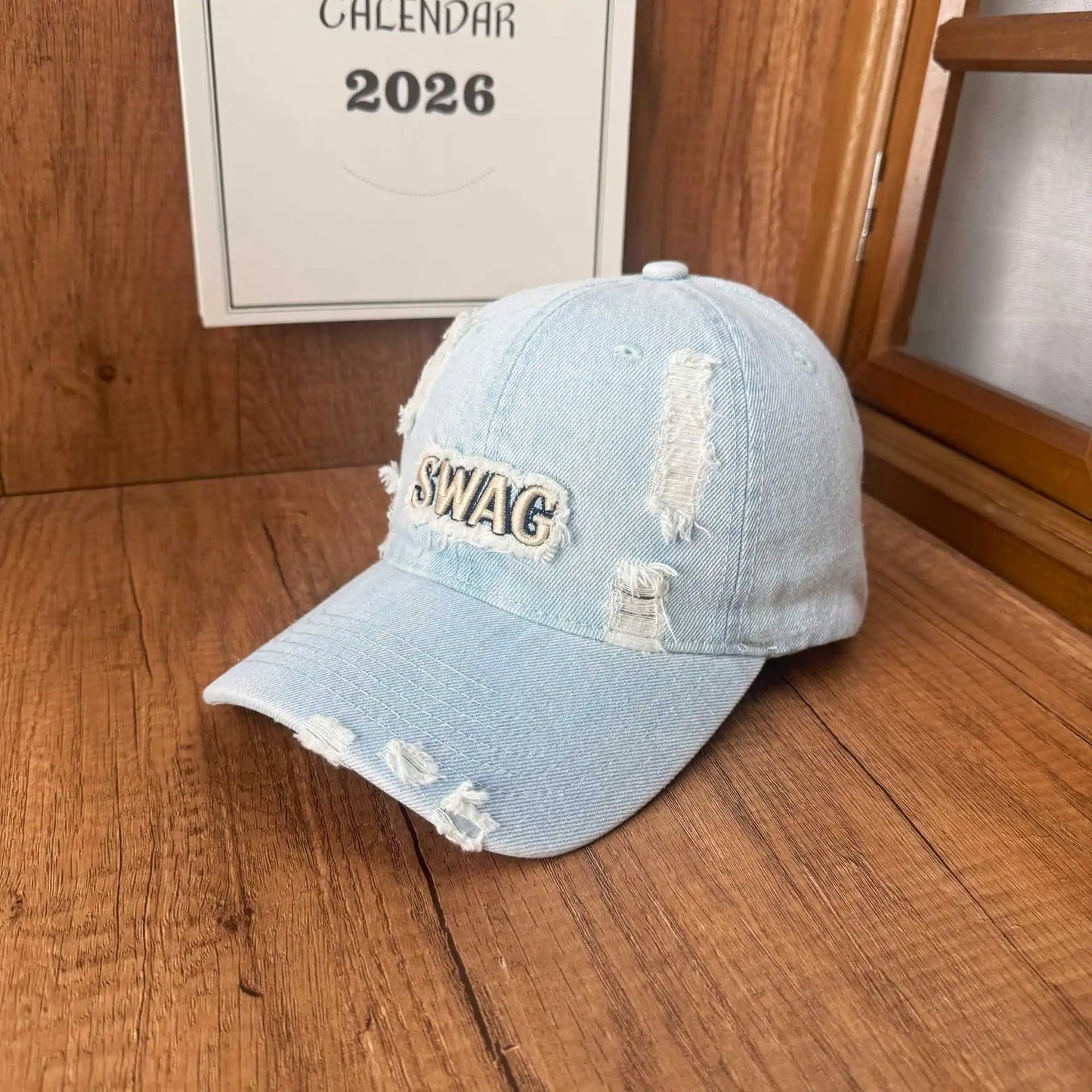 Japanese Retro Washed Denim Letter Embroidered Cap Outdoor Sports Mens