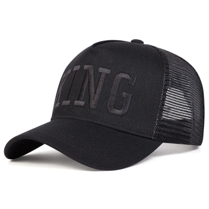 Unisex King Letter Embroidery Baseball Net Caps Spring and Summer