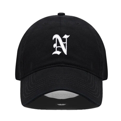Old English Letter A-Z Embroider Baseball Cap For Men Women