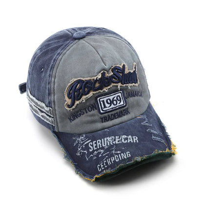 New Washed Fabric Trendy Distressed 1969 Baseball Cap