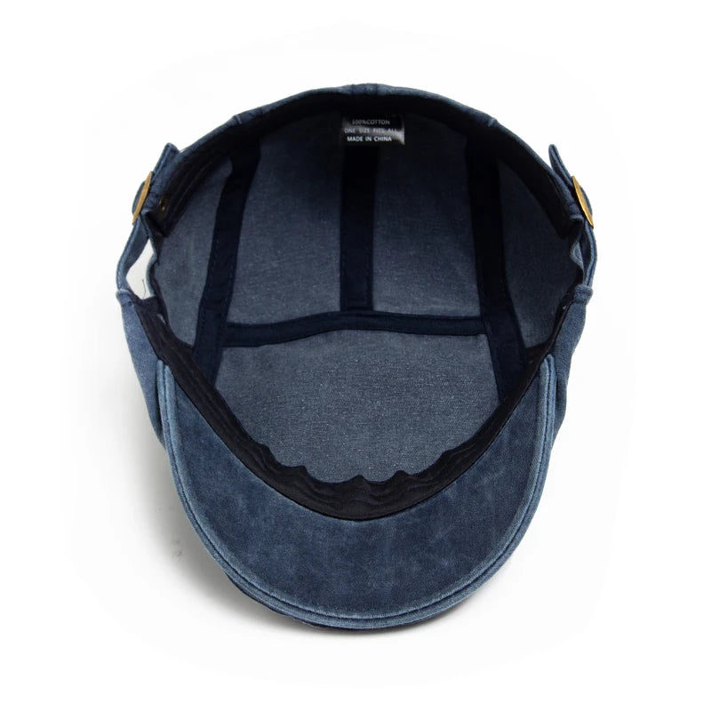 New Vintage Cotton Beret Men Women Fashion Flat Visor Cap