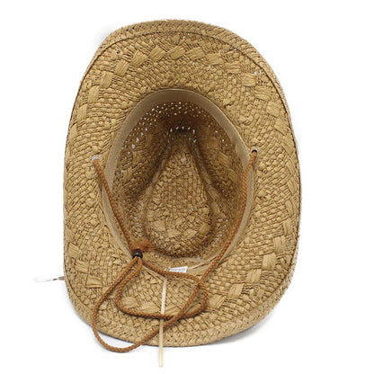Men's Summer Foldable Straw Cowboy Hat