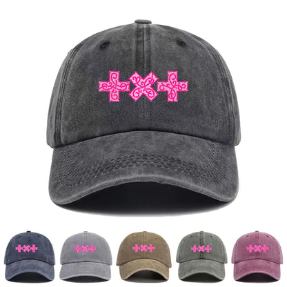 Washed Printed Trucker Style Unisex Cotton Streetwear Summer Sun Hat