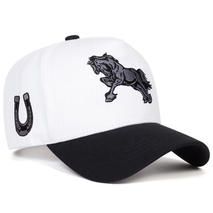 Unisex Horse Embroidery Baseball Caps Spring Autumn Outdoor Adjustable Casual Hats Sunscreen Hat Sports Cap