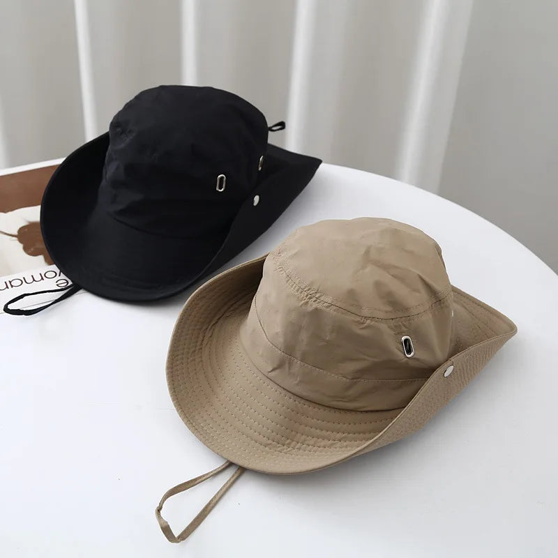 Men Cowboy Fisherman Hat Summer Outdoor Mountaineering Jungle Sunscreen Basin Cap