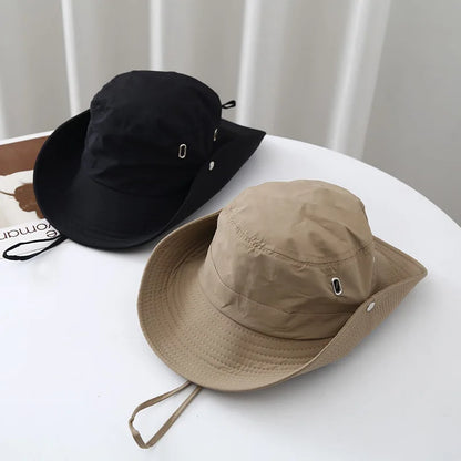 Men Cowboy Fisherman Hat Summer Outdoor Mountaineering Jungle Sunscreen Basin Cap