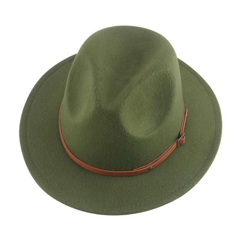 Hats For Women Kids Child Small 52cm Solid Belt Kids Fedora Formal Dress Wedding