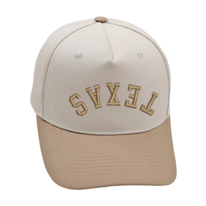 Texas Trucker Hat Upside Down 3D Embroidery Two Tone Baseball Cap