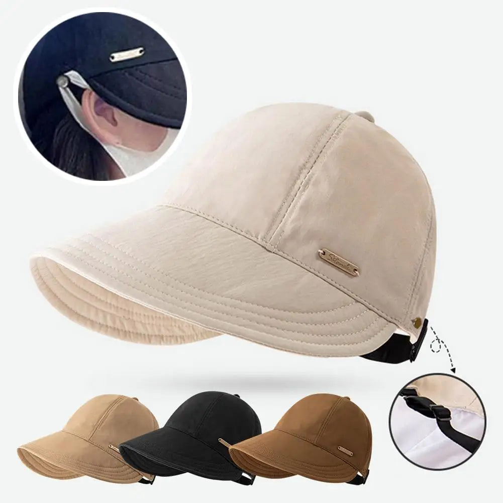 Women's UV Protection Baseball Cap Wide Brim Adjustable Sun Hat