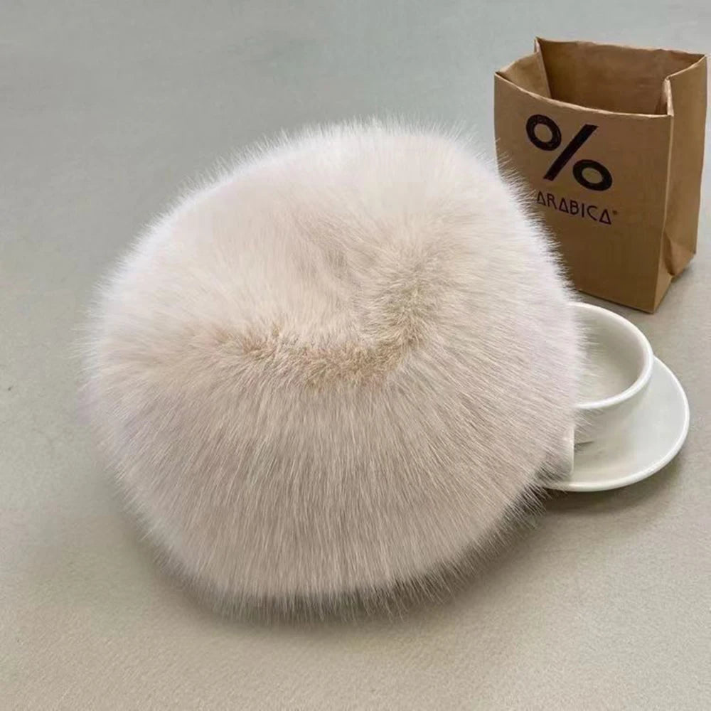 Imitation Fur Hat Women Warm Snow Ski Cap