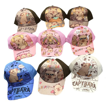 Children's Cartoon Capybara Printed Cap Boys Girls Baseball Cap