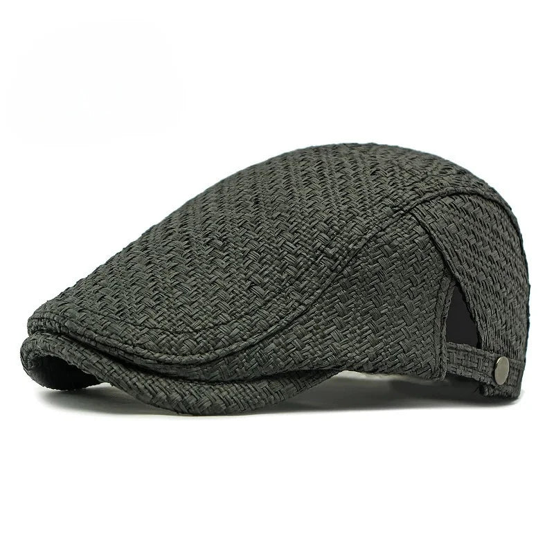 Men's Straw Beret Spring/Summer Sun Protection Hat