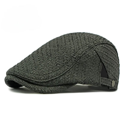 Men's Straw Beret Spring/Summer Sun Protection Hat