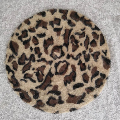 Women's Autumn And Winter Leopard Print Pumpkin Cap
