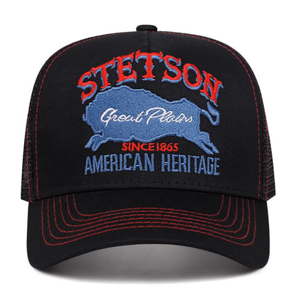 Creative Baseball Hat Station Blue Bull Embroidered Truck Hat Street Hip Hop