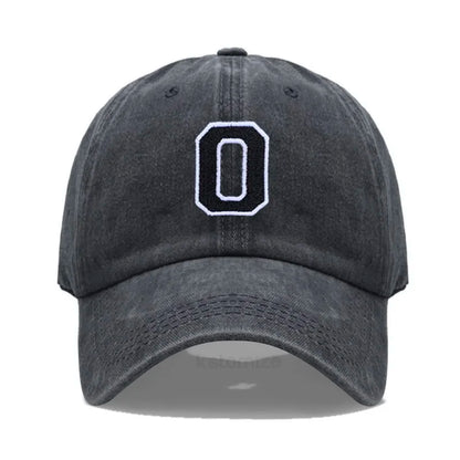 Initial Letter A-Z Embroider Baseball Cap