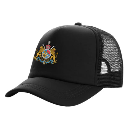 Men Iran Imperial Flag Hat Baseball Cap Cool Summer Unisex Mesh Net Caps