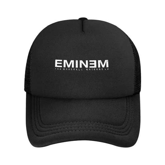 Vintage Rapper Rap God Eminem Mesh Baseball Cap Solid Color
