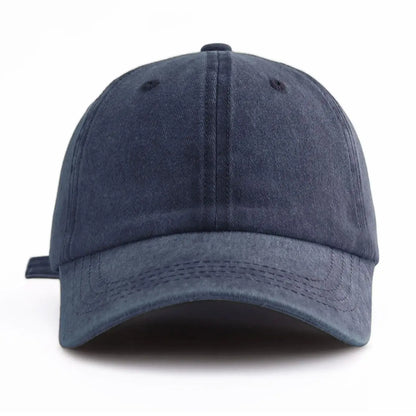 1pc Solid Color Washed Baseball Cap For Adults,  Minimalist Retro Style Casual Soft