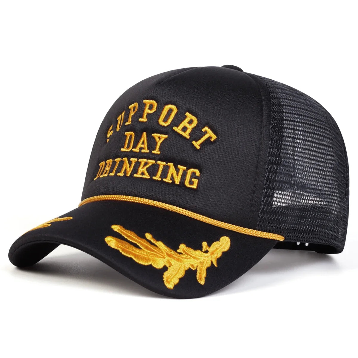 Unisex Drinking Letter Embroidery Baseball Net Caps Spring Summer