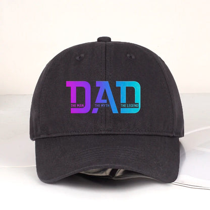 Colorful Gradient DAD Print Baseball Cap