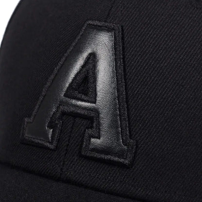 Summer Fashion Men Baseball Cap Letter A Embroidery  Hat Cotton