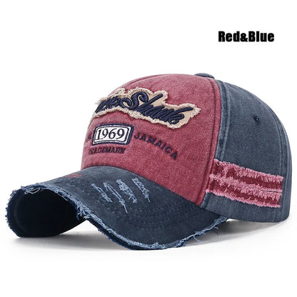 Scratched Brushed Patch Letter Embroidery Distressed Hats