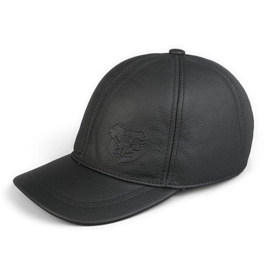 Warm Hat Man 2022 Winter Genuine Leather Baseball Caps Male Outdoor