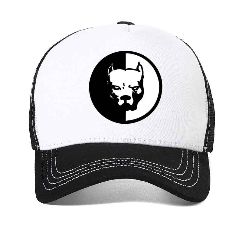 Pitbull Dog Baseball Cap Cartoon Hip Hop