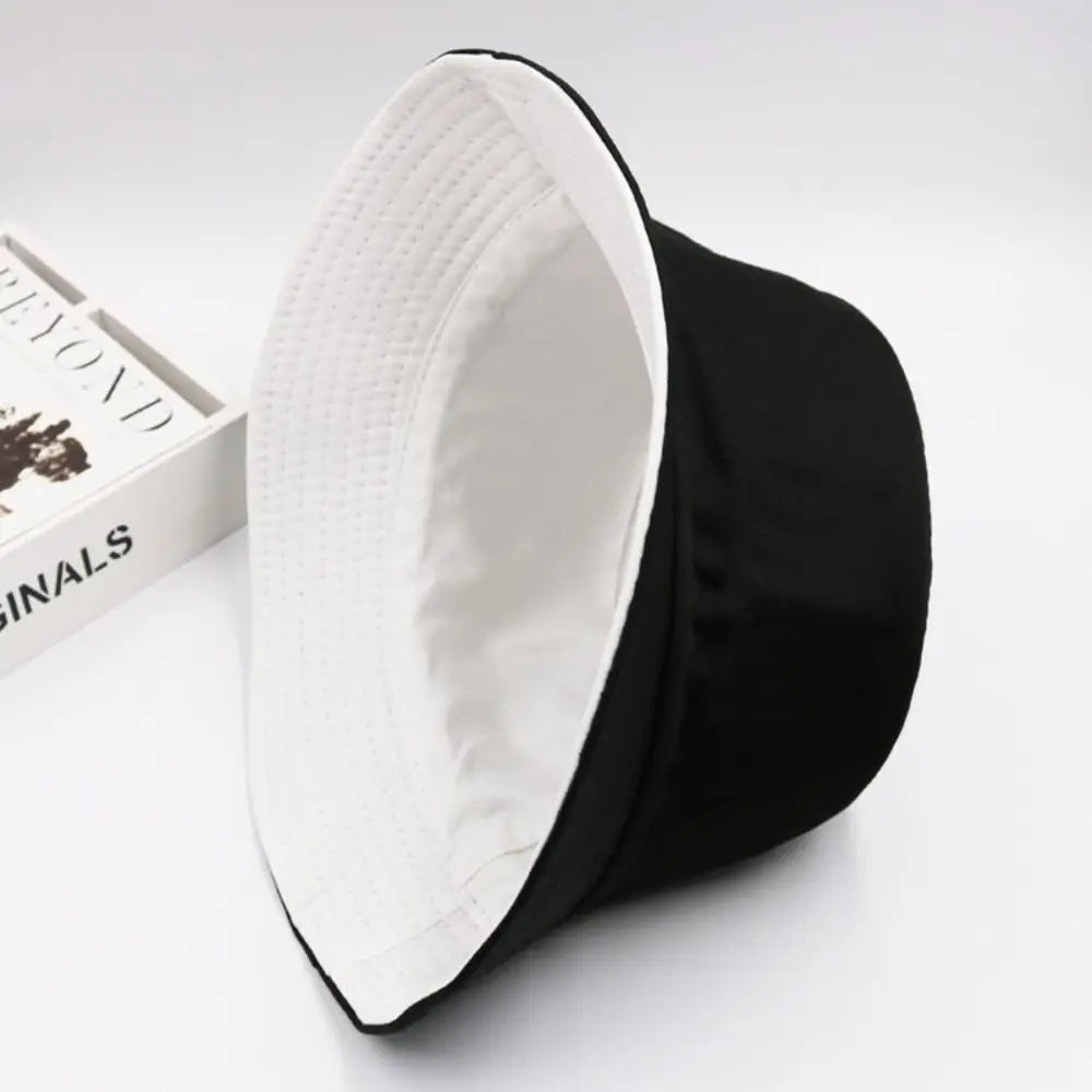 Foldable Double-Sided Bucket Hat Summer Sun Hat Visor Fisherman Cap