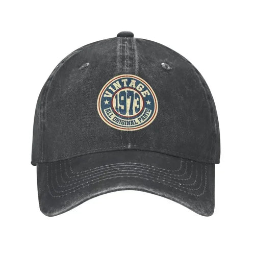 Punk Unisex Cotton Retro Vintage 1973 All Original Parts Baseball Cap