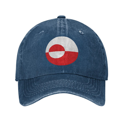 Summer Greenland Baseball Cap Sun Adjustable Print Washed Trucker Hat Men