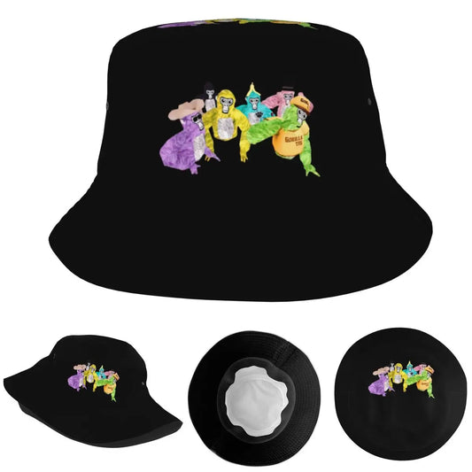 Gorilla Tag Monkey Bucket Hats Panama Hat Children Bob Fisherman Hats
