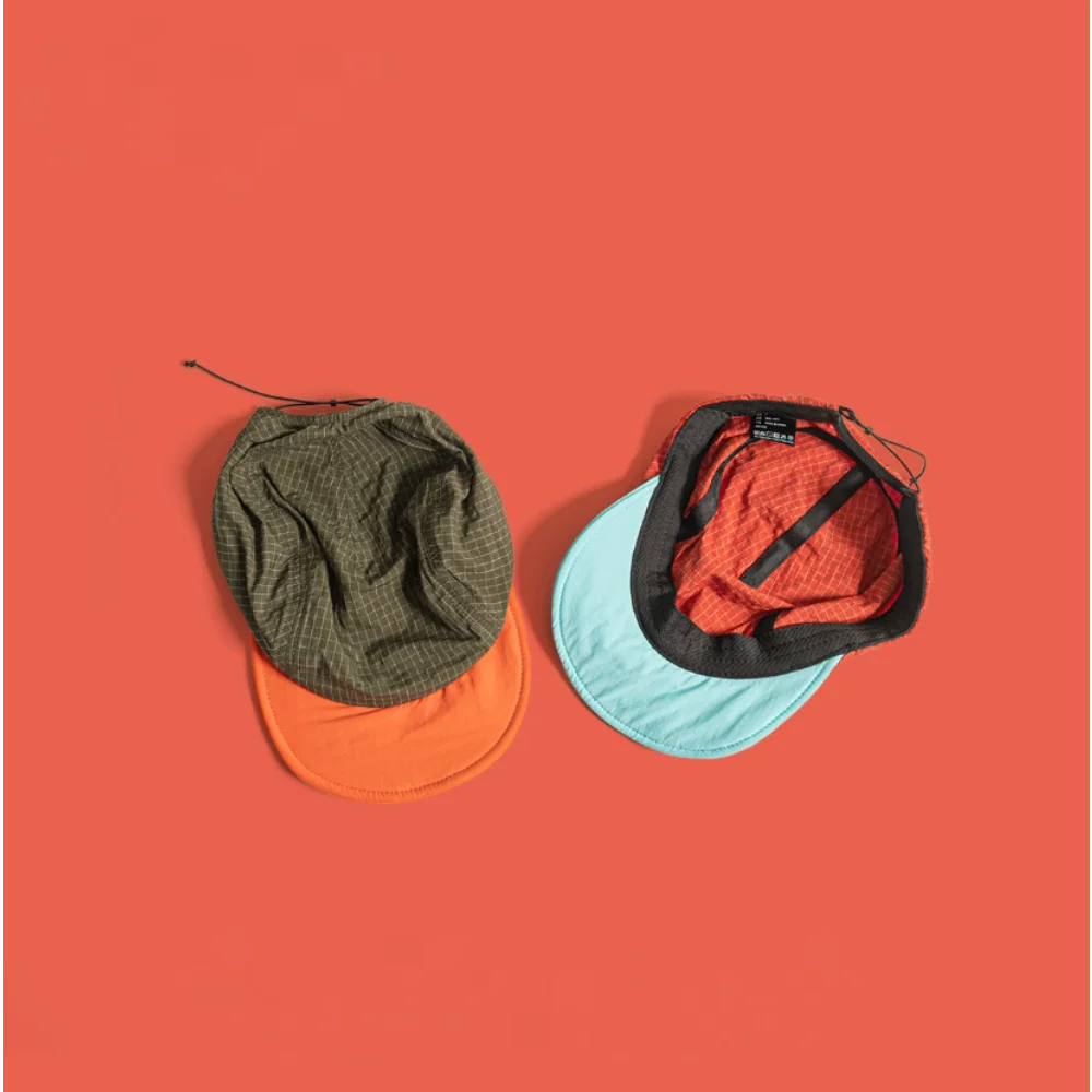 Baseball Cap Nylon Short Brim Korean Style Color Block Mesh Adjustable Breathable Hat