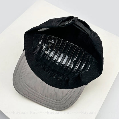 Versatile Quick-Dry Plaid Solid Color Block Baseball Hats
