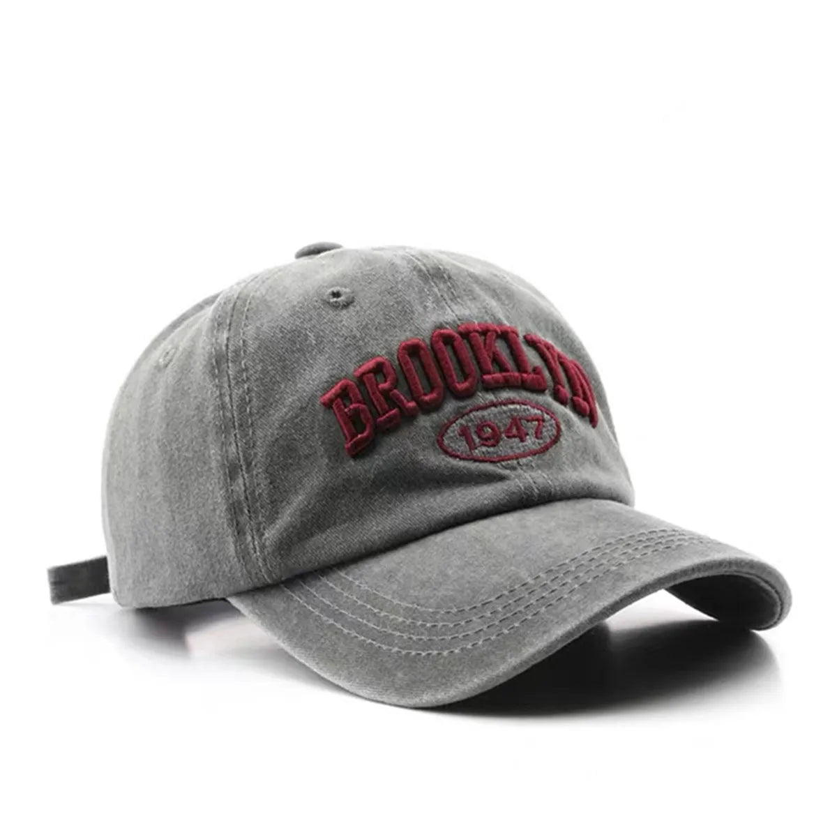 Male Vintage Letter Embroidered Duckbill Cap for Outdoor Travel Baseball Cap