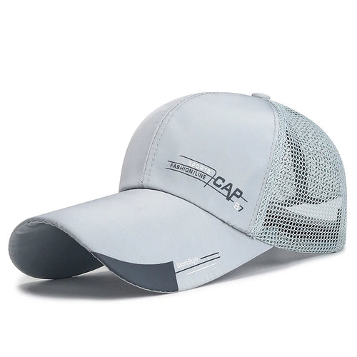 Mesh Sports Cap Men For Fish Breathable Baseball Cap Outdoor Visor Cap Long