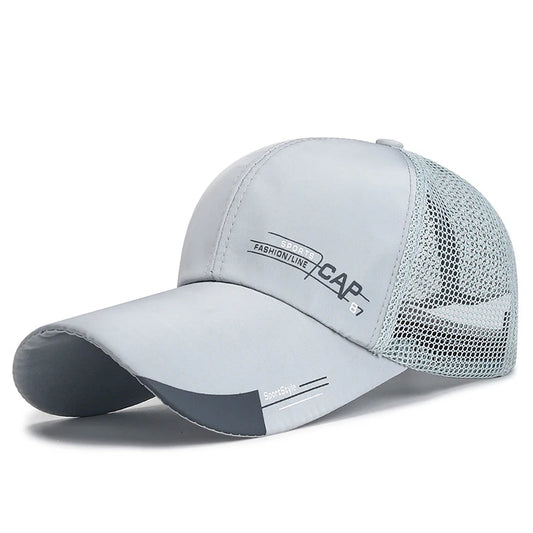 Mesh Sports Cap Men For Fish Breathable Baseball Cap Outdoor Visor Cap Long