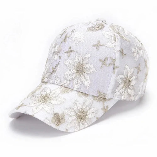 Summer Breathable Lace Floral Baseball Cap