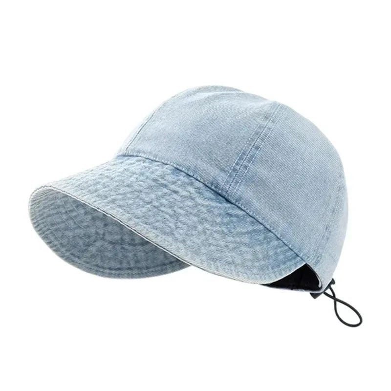 Foldable Wide Brim Sun Hat Drawstring Adjustable