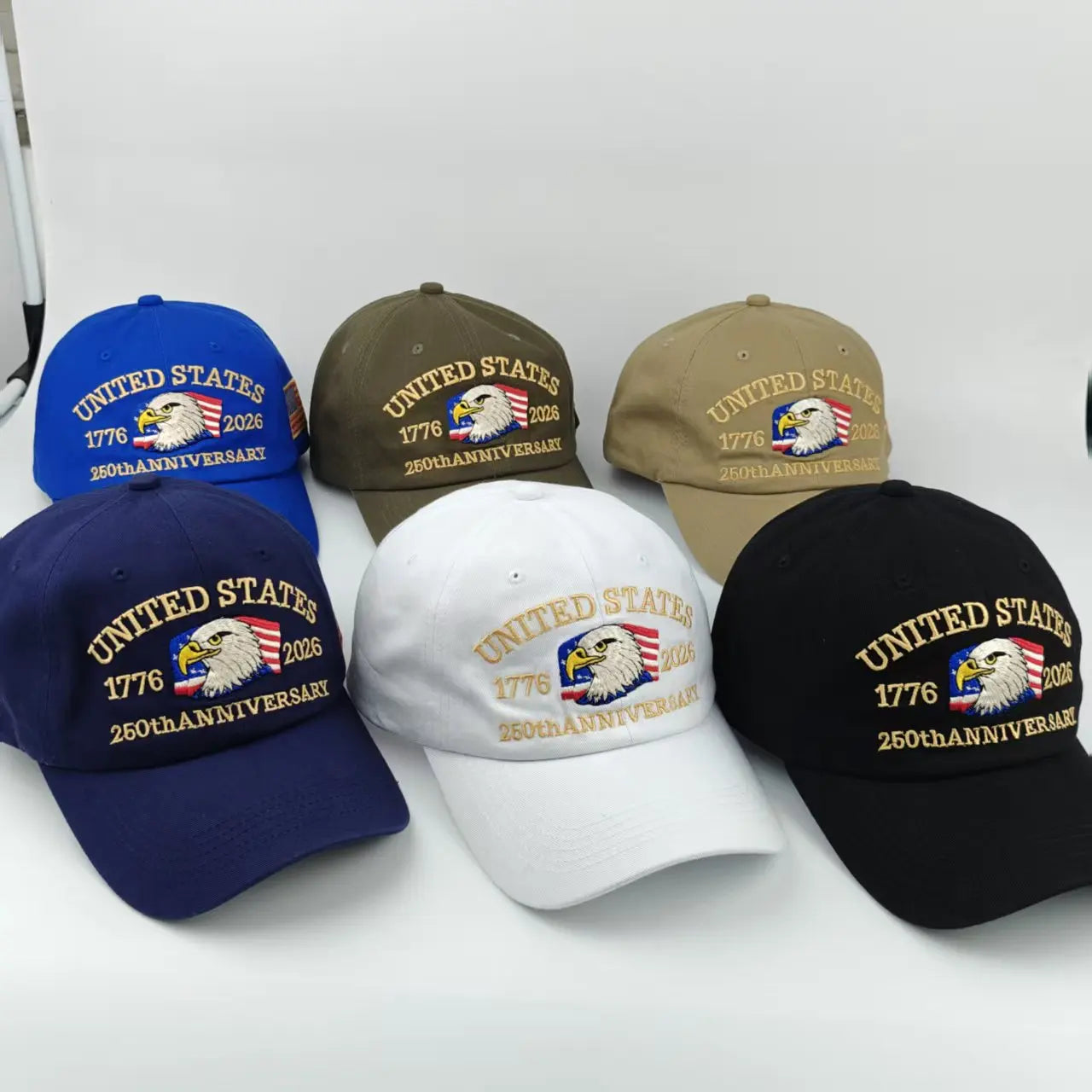 250th Anniversary Hat USA Patriotic Baseball Caps