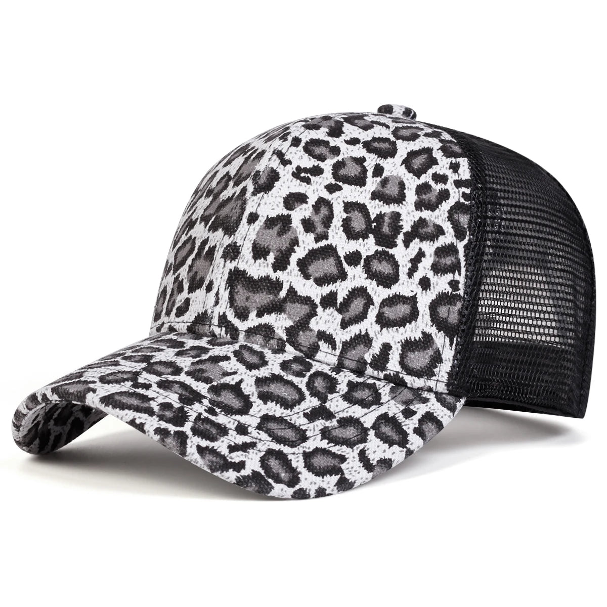 Unisex Leopard Print Baseball Net Caps Adjustable Casual Hats