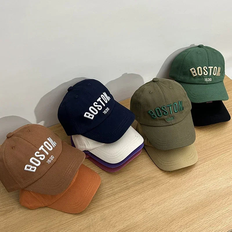 Solid Letter Kids Baseball Cap Embroidery Children Girls Boys Sun Hat